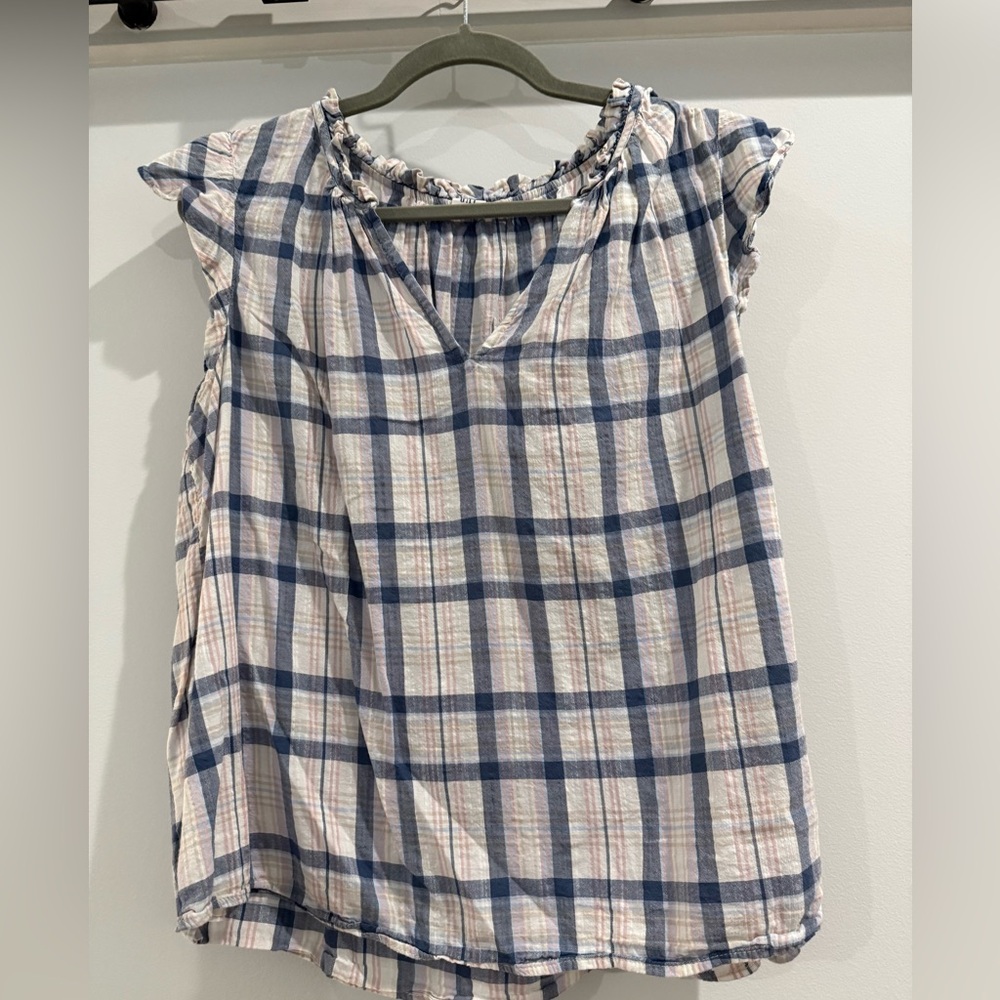 Plaid Gap Sleeveless tunic v neck
